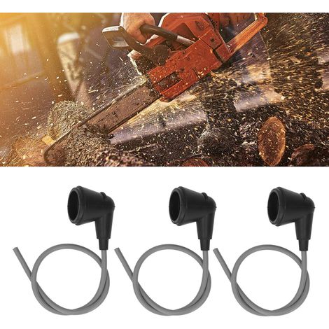 Lot de 3 Câbles d'Allumage Haute Tension pour Tronçonneuse - Compatible STIHL 070 090 - Casquettes d'Allumage - Pièces de Rechange-KZQ (1/2)
