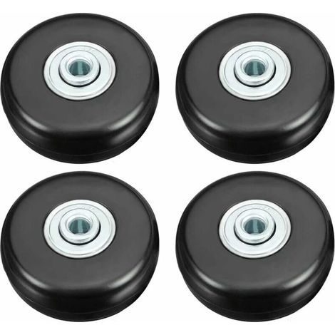 Roulette Valise, Bagage Valise Réparation Roulette Charge Lourd 50mm Muette Caoutchouc Univers Pivotante Roue Rechange Transport Remplace Roulette 4PCS pour Valise/Bagage/Sac à Dos/Voyage (1/5)