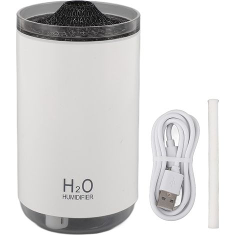 250-ml-USB-Diffusor für ätherische Öle – Simuliertes Flammenlicht mit weißem Farbverlauf – Luftreiniger für Zuhause, Büro und Reisen (1/5)