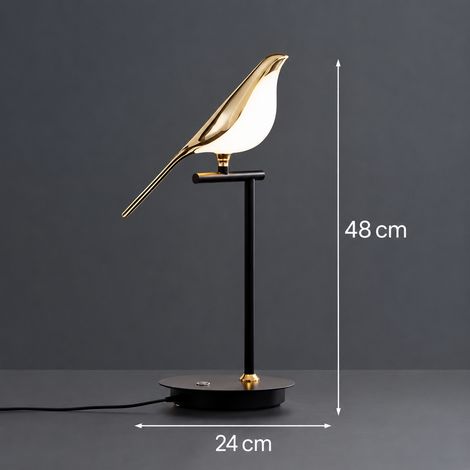Lampe à poser à une tête design oiseau LED style nordique moderne, lumière chaude 5 kg – Livraison gratuite