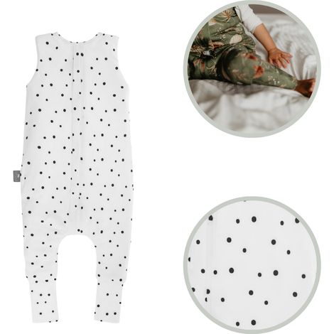 Sacco a pelo con gambe taglia M (3-5 anni) a pois neri (1/5)