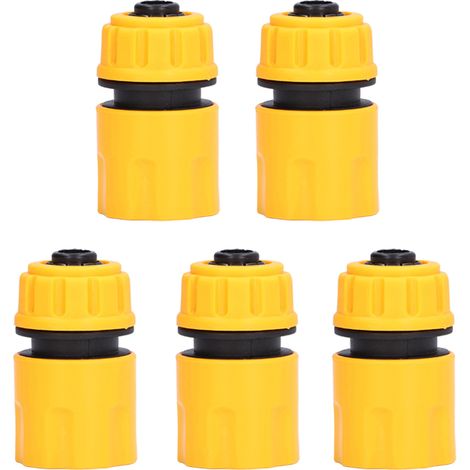 Kit de 5 adaptateurs de tuyau d'arrosage, raccords de tuyau ABS 3/4 po à connexion rapide pour jardin (1/3)