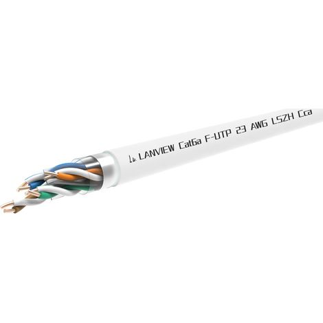 Lanview Cat6a F-UTP 4x2xAWG23 LSZH bianco 500 m, Classe ignifuga: Cca, LVN122165