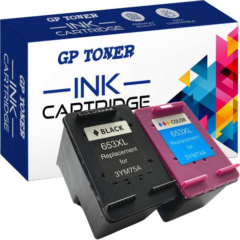 2x Tinte für HP GP-H653XL BK+CMY GP (1/5)