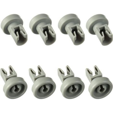Roues de Lave-vaisselle Universelles pour la Plupart des Lave-vaisselle Standard Roue du Panier Supérieur Pièces de Rechange Compatibles avec AEG, Favorit, Privileg, Zanussi, Juno (Lot de 8)-Crezuo
