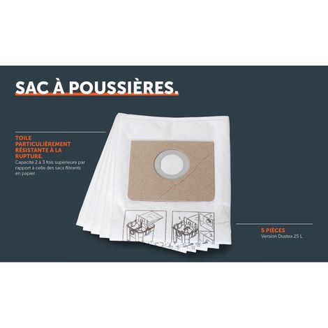 Sacs à poussière pour aspirateur FEIN 25 L Pack de 5 (1/6)
