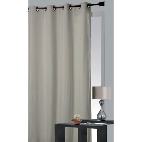 Rideau obscurcissant et isolant aspect velours Beige 140x260 cm