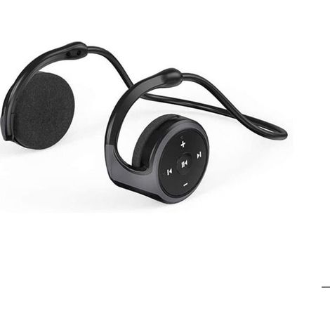Écouteurs Bluetooth sans fil pour le sport, casque léger et pliable, prise en charge de la carte mémoire - Noir (1/5)
