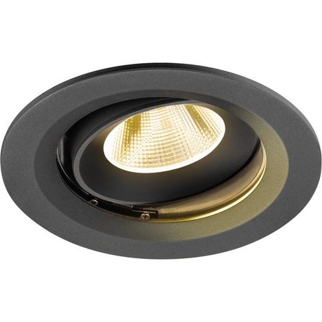 Encastré downlight NUMINOS® MOVE M intérieur 3000 K 20° IP20 rond noir - SLV - 1009667