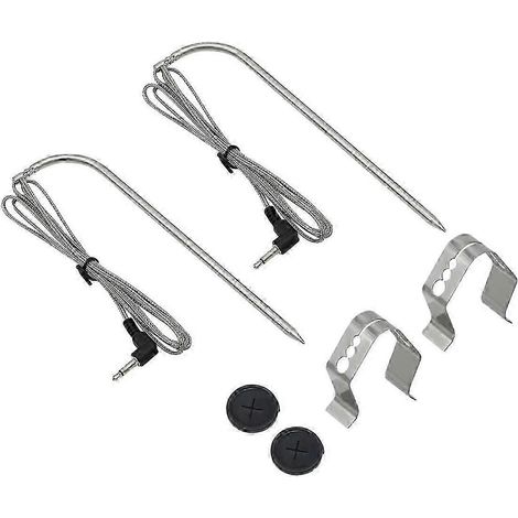 Sonde numérique de température à viande pour barbecues à pellets avec kit d'accessoires à clips et œillets (1/5)