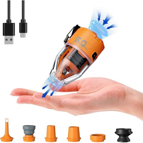 Max Pump 3 Pompe à air portable, 5,0 kPa, légère, charge USB pour gonfler et dégonfler les aides à la natation, matelas à air et gilets de sauvetage