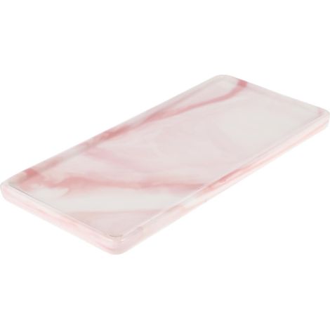 Plateau en Céramique Décoratif à Motif Pierre, Petit Format 20,5x9,5 Cm, Porte-Bijoux Résistant et Facile à Nettoyer, pour Accessoires de Salle de Bain et Rangement Cosmétiques'-'- (1/5)