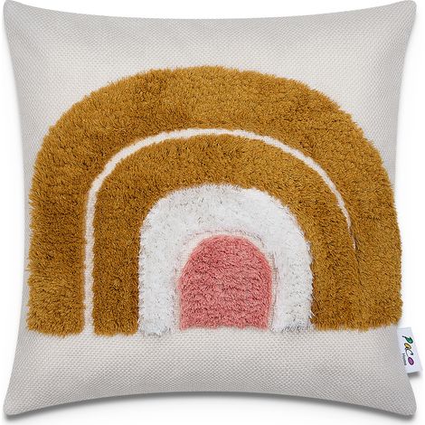 Paco Home Housses De Coussin Décoratif Avec Franges À Pompons Boho Housse De Coussin Boho Rouge, Single