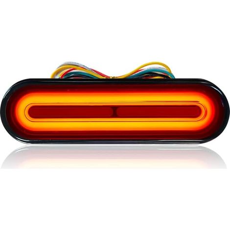 Couleur ambre de scooter de moto de 12-80V double couleur pour les signaux de virage et la couleur rouge pour la lampe d'arrêt de frein de la lumière de queue (paquet de 1)
