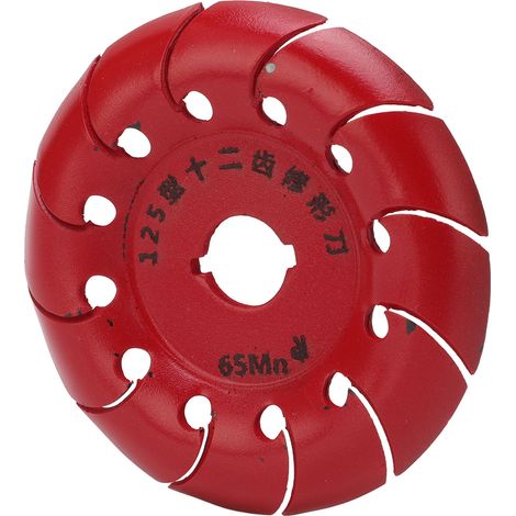 Disque à meuler et polir le bois, 90 mm, 12 dents, rouge, pour meuleuse d'angle. (1/5)