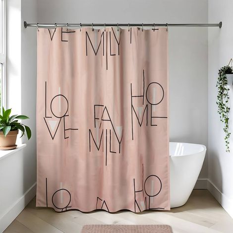 Tenda doccia peva 180x180 cm - minimalista blush - Tendance (1/2)