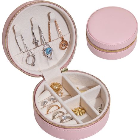 Schmuckkästchen für Frauen und Mädchen, kleines Schmuckkästchen für Ohrringe, Halsketten, Ringe, Armbänder