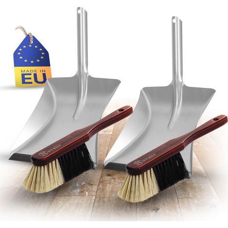 Ensemble 2 pelles ROSSHAAR Mix bois laqué rebord caoutchouc