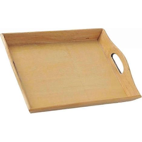 Dekorative rechteckige Servierplatte aus Holz für Esstisch und Küche-Yellow (1/5)