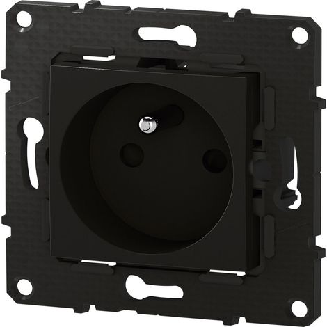 Legrand – Prise de courant complète 16A BTAL21SD – Connexion à bornes automatiques – Finition nuit – Pour espaces confinés (1/5)