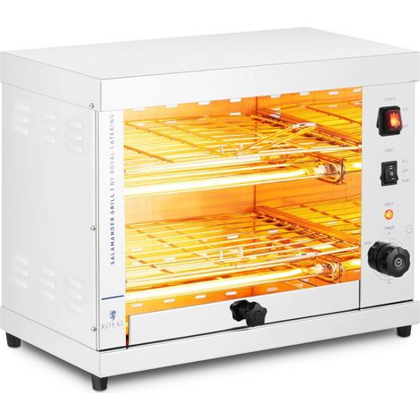 Tostiera Elettrica Salamandra Cucina Professionale 3200 W 65-200 °C Inox Piastre (1/5)