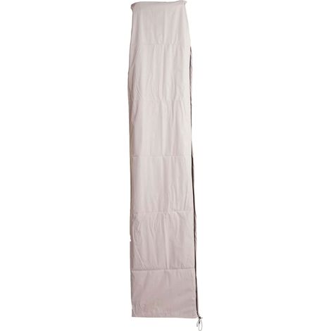 Telo protettivo per ombrellone a braccio lungo fino a 4 m con chiusura a zip e coulisse colore grigio crema 040007043