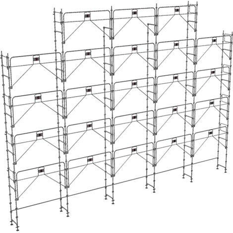 Ponteggio 180m² - Struttura sola + Parapetto - MEKA48P-180-S