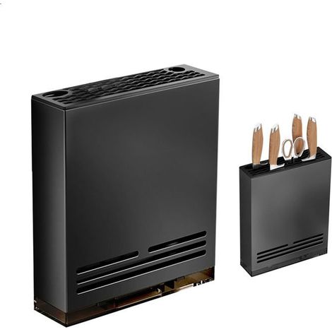 Porte-couteaux de cuisine, ensemble de couteaux, support mural pour ustensiles de cuisine avec bac d'égouttage amovible. (1/5)