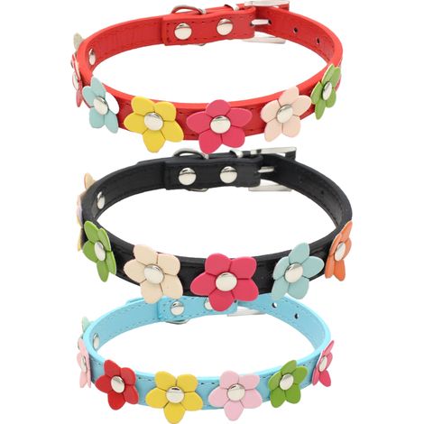 Lot de 3 colliers pour petits chiens : Adorables colliers pour petits animaux, disponibles dans plusieurs modèles tendance. (1/4)