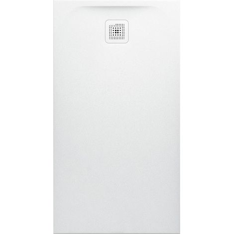 Receveur de douche LAUFEN PRO, rectangulaire, bonde côté court 1300 x 700 x 38 mm, gris clair LAUFEN