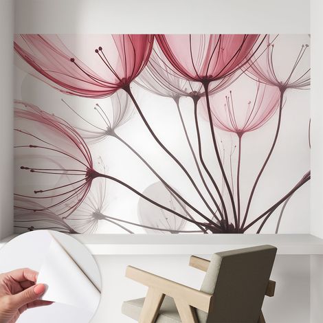 Carta da parati adesiva - lavabile - decorazione murale - per cucina - pellicola decorativa Silhouette floreali 104x70 cm (1/5)