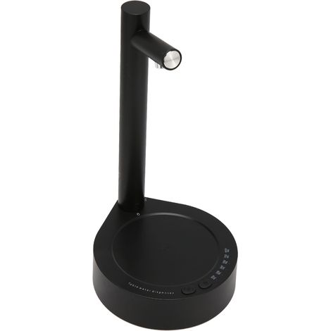 Distributeur d'eau de bureau intelligent de 5 gallons avec 7 niveaux de distribution, rechargeable par USB, pompe à eau universelle de comptoir, noir. (1/5)