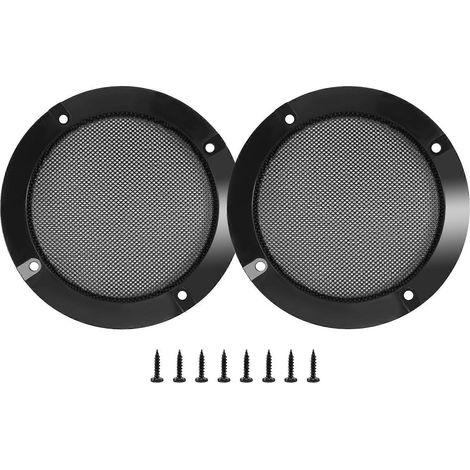 Lot de 2 grilles de protection rondes de 4 pouces pour haut-parleurs, remplaçables. (1/5)