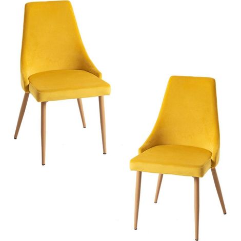 Packs Sillas Comedor - Pack 2 Sillas Stoik Wood - Amarillo (1/5)