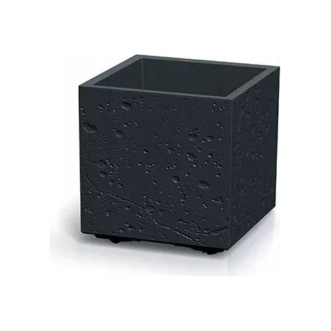 Supporto per fiori Sierra Beton Effect DSI300E in cemento nero Prosperplast, 1 pz. (1/3)