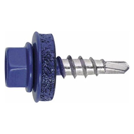 250 vis autoperceuses, tête hexagonale 8 bleu gentiane 4,8 x 19 mm zingué spécial bac acier - AFAZ144819 - Index (1/2)