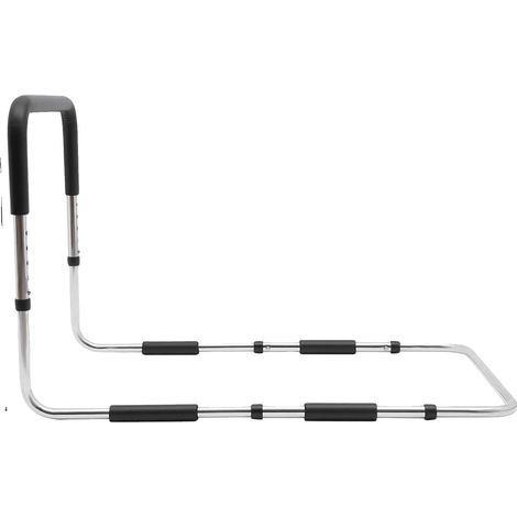 Barre d'assistance au lit, hauteur réglable, construction durable, noir (1/2)