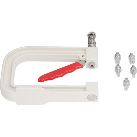 Machine à sertir les perles, poinçonnage de précision, 5 moules, robuste et durable, très pratique, machine à enfiler les perles manuelle. (1/5)