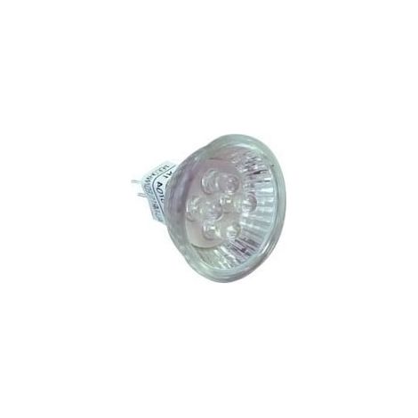 Ampoules leds 12v - Puissance : 0,4 W - Couleur de la lumière : Froide - Alimentation : 12 V DC - Diamètre : 35 mm - Culot : GU 4,0 - Nombre de LED : 4 - VOKIL