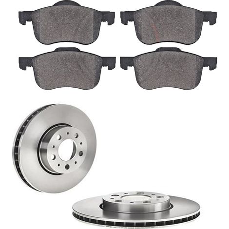 KIT FRENI ANTERIORI compatibile con VOLVO V70 II (285) - DISCHI + PASTIGLIE OEM: P 86 022 , P 86 016 , P 86 020 / 17404 , 17012 , 17837 , 17634 /SOSTITUZIONE DIRETTA/BASSA POLVERE/SILENZIOSO (1/5)