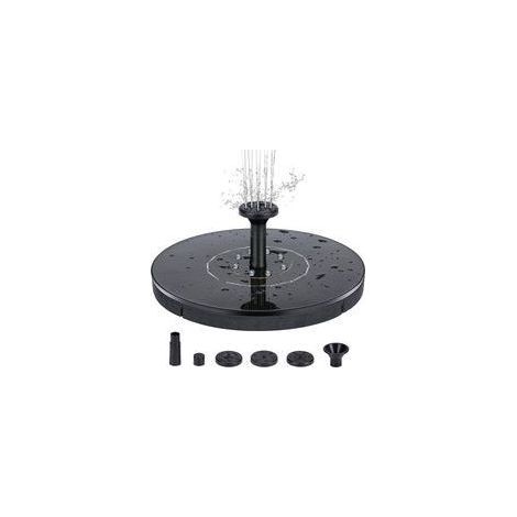 Mini fontaine solaire flottante pour bassin d'eau, cascade, fontaine extérieure avec lumière, décoration de jardin aquatique, 1 pièce (18 cm, lumière colorée) (1/5)