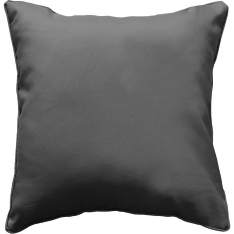 Coussin passepoil uni - Gris - 60 x 60 cm - Livraison gratuite (1/3)