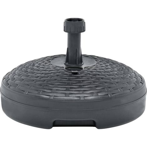 vidaXL Base Ombrellone Sabbia/Acqua 20L Antracite Rattan in
