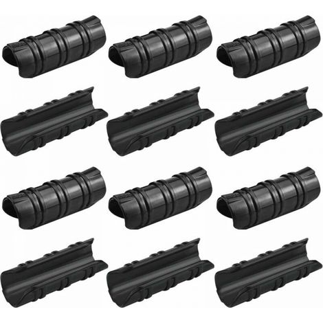 12 Pcs Serre Clips 25mm Clips Serre de Jardin Résistance aux Températures Elevées Fixation Bache Serre Durable Facile a Utiliser pour Fixation Serre Bannière Tuyau Jardin Films - Noir (1/5)