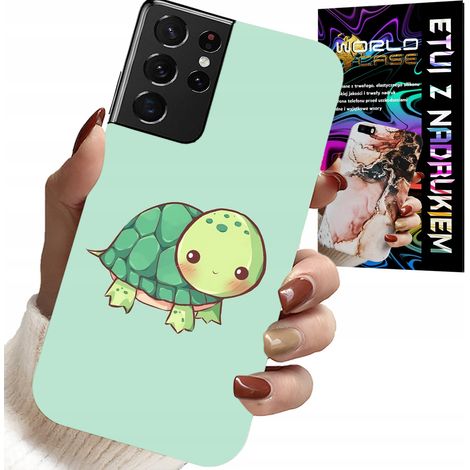 Coque pour Samsung Galaxy S21 Ultra - Motifs tortues mignons pour enfants + film métallisé (1/5)