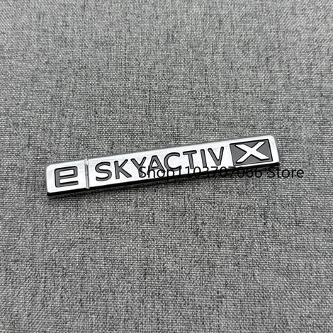 (O)-3D Lettres et chiffres Emblème Convient pour MAZDA SKYACTIV SKYACTIVG e-SKYACTIVG X Plaque signalétique de coffre de voiture Logo autocollant Chrome Noir (1/5)