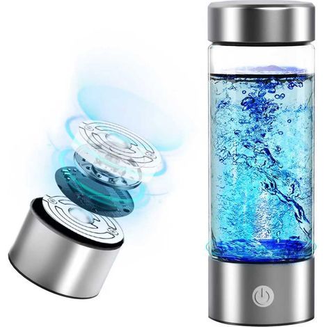 Bouteille À Eau À Hydrogène - Technologie PEM-SPE - 400 ml - Générateur Portable D'eau Hydrogénée - Chargeable USB - 3000 ppb En 3 Minutes - Pour Maison Bureau Gym Voyage (1/5)