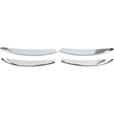 4 Pièces Kit Décoratif Anti-Suie pour Feux de Brouillard Avant, Lame de Vent en Forme de Sourcil pour Mercedes-Benz Classe C W206 S206, Remplacement de Grille, Finition Noire (1/5)