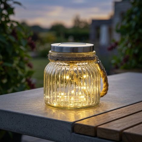 Firefly Solar Glass Jar Lantern (1/2)