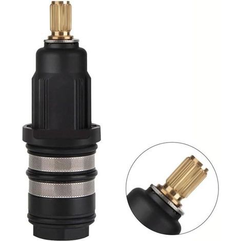 Kit de réparation pour mitigeur thermostatique de douche en laiton. cartouche thermostatique de rechange. noyau de vanne eau chaude/eau froide. pour robinet de douche (1/4)